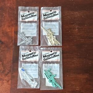 NWT Vintage Military Airplanes Magnetic Collectibles Set Of 4 Made In The USA